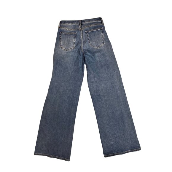 Bella Stretch Wide Leg Blue Denim Jeans Quince Women Size 28 - Picture 3 of 5